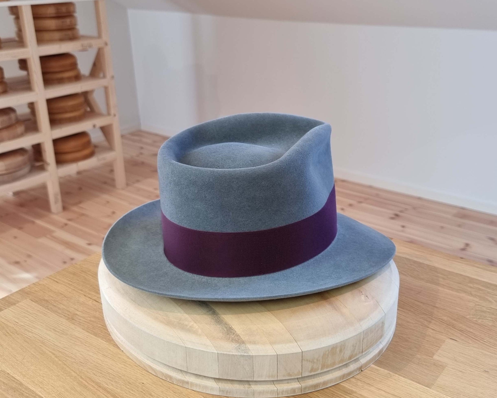 WHIPPET FEDORA | 100X NUTRIA | STEEL COLOR | SIZE 59, US 7 3/8