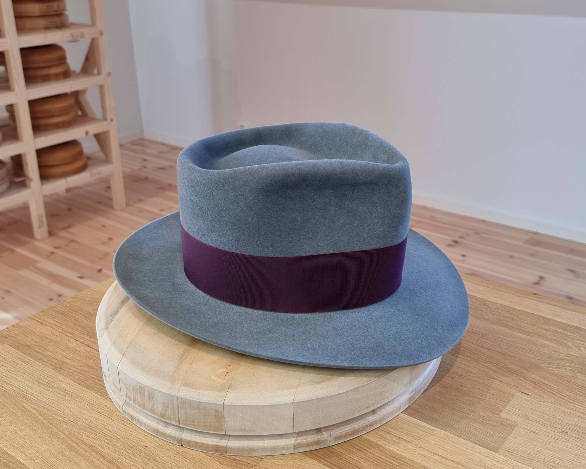 WHIPPET FEDORA | 100X NUTRIA | STEEL COLOR | SIZE 59, US 7 3/8