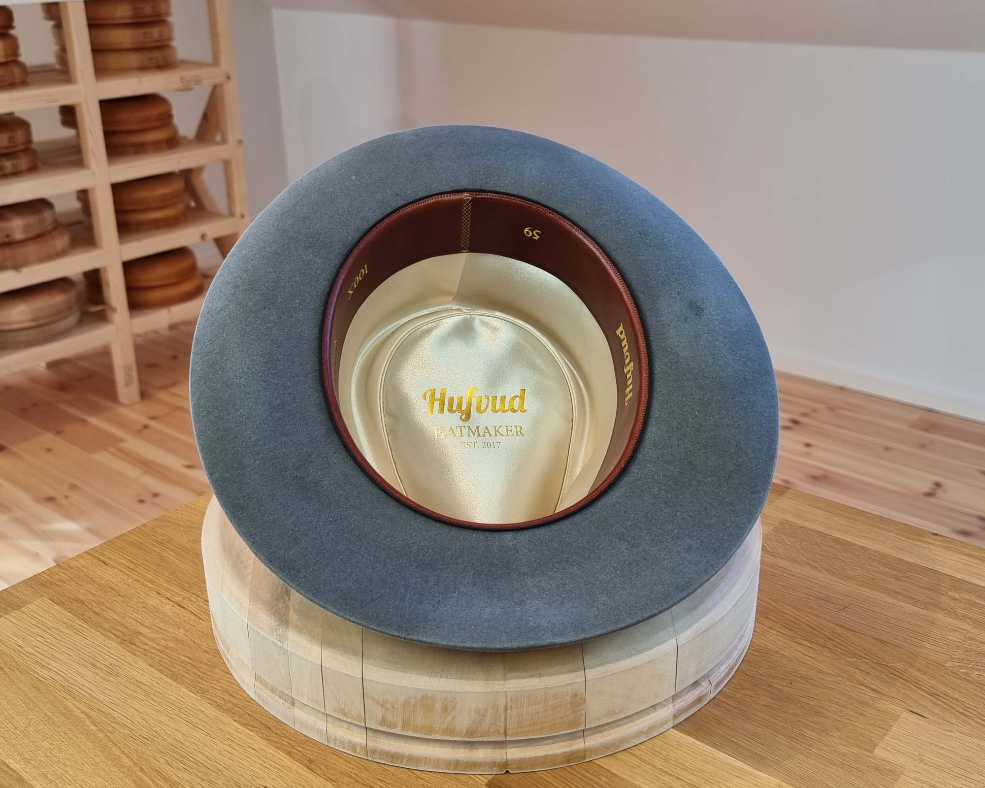 WHIPPET FEDORA | 100X NUTRIA | STEEL COLOR | SIZE 59, US 7 3/8