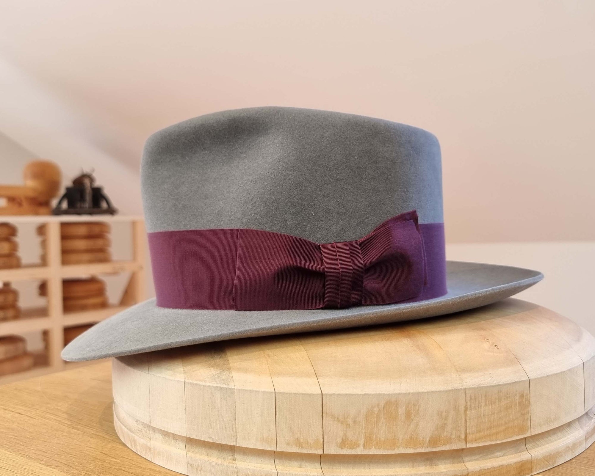 WHIPPET FEDORA | 100X NUTRIA | STEEL COLOR | SIZE 59, US 7 3/8