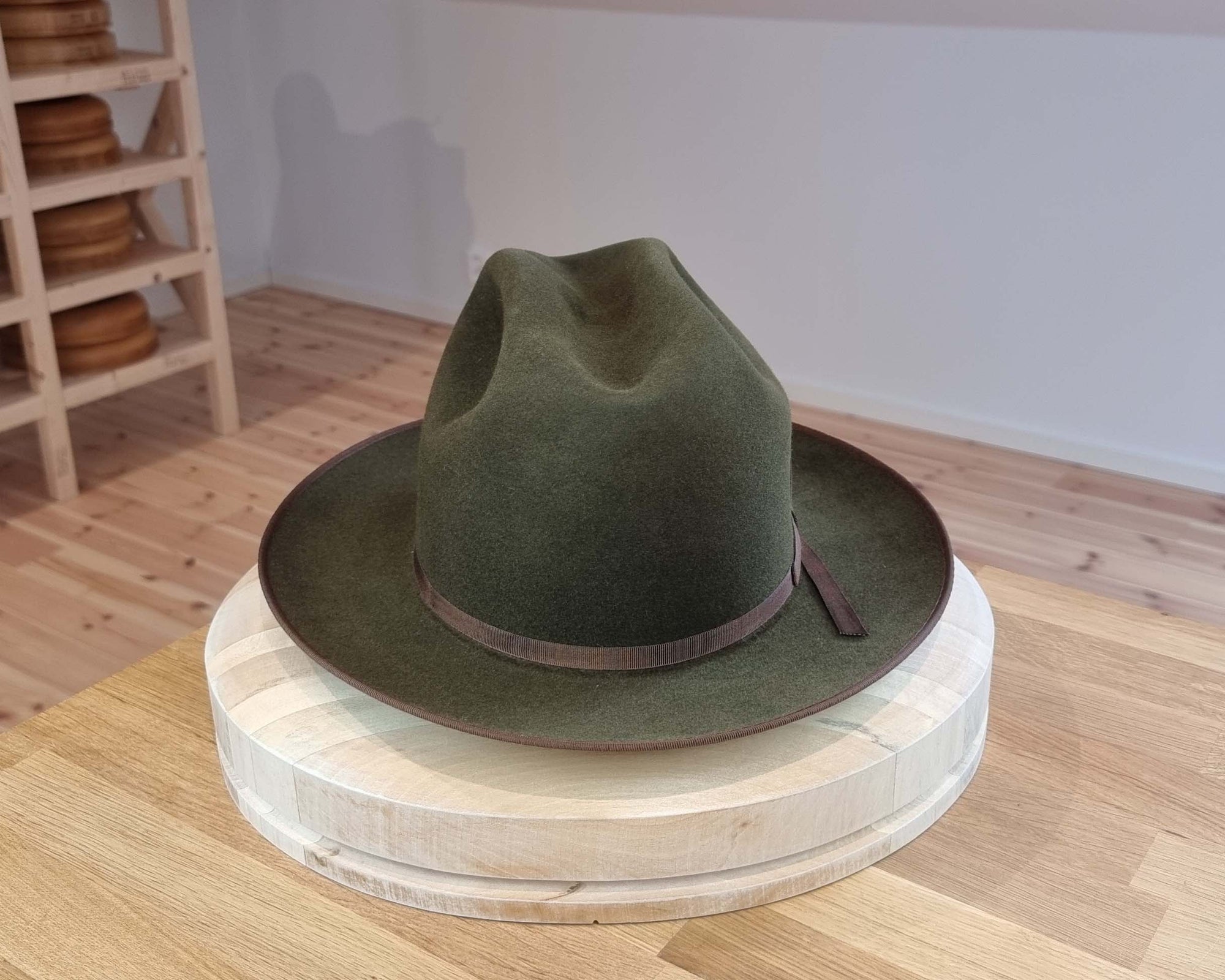 OPEN ROAD HAT | RABBIT & HARE DELUXE BLEND | MOSS GREEN COLOR | SIZE 59, US 7 3/8