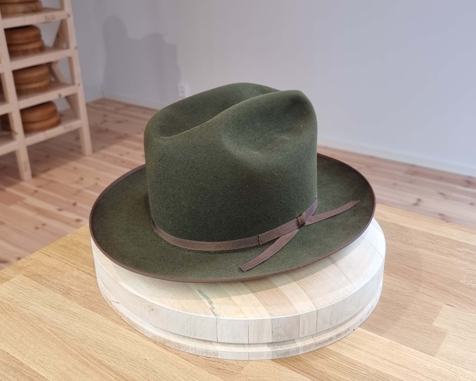 OPEN ROAD HAT | RABBIT & HARE DELUXE BLEND | MOSS GREEN COLOR | SIZE 59, US 7 3/8