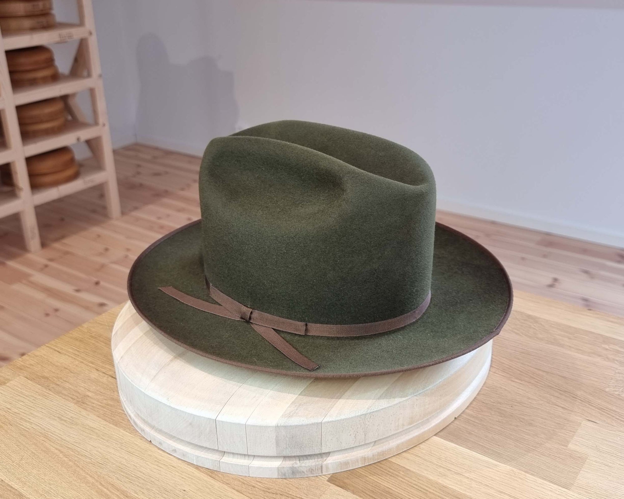 OPEN ROAD HAT | RABBIT & HARE DELUXE BLEND | MOSS GREEN COLOR | SIZE 59, US 7 3/8