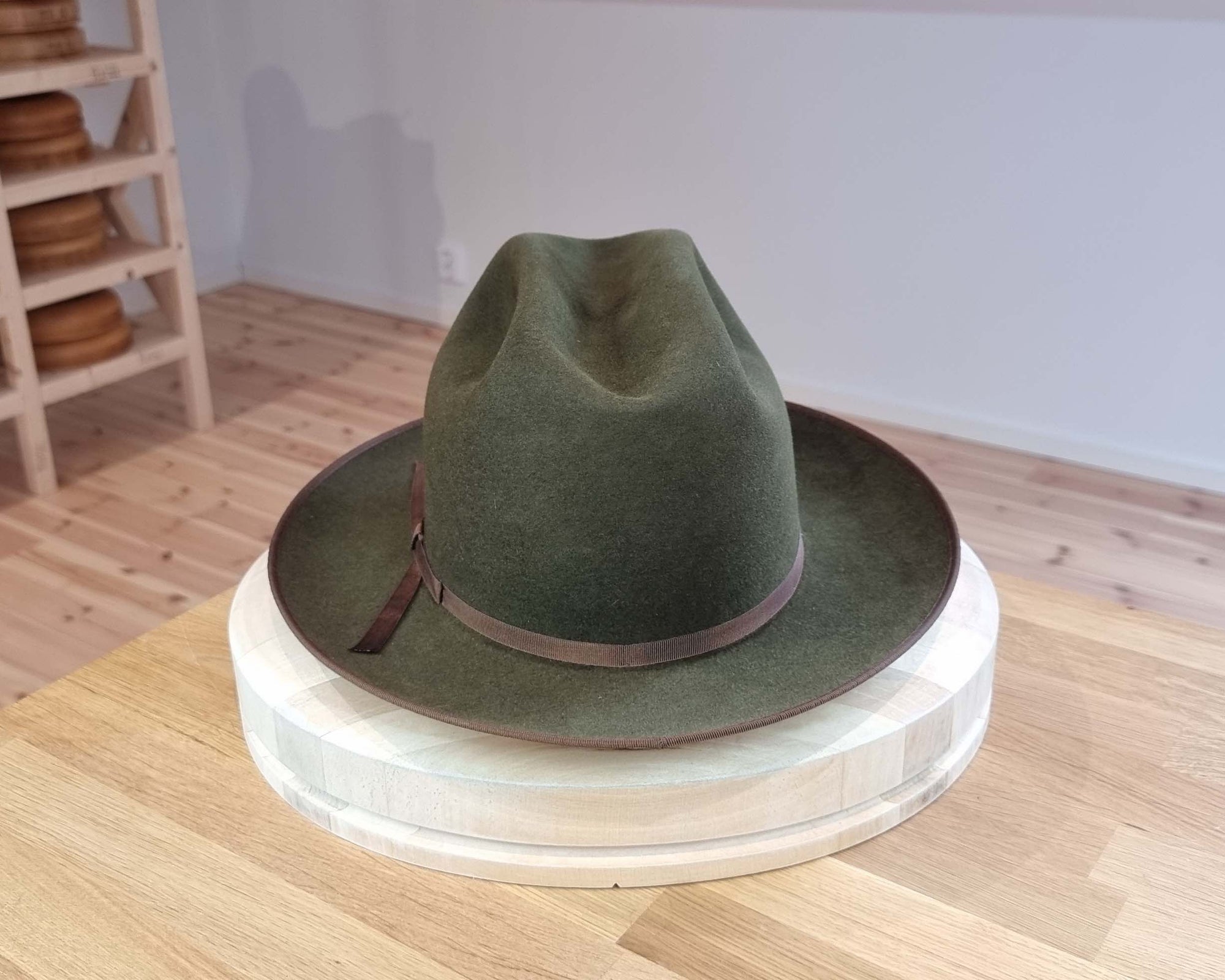 OPEN ROAD HAT | RABBIT & HARE DELUXE BLEND | MOSS GREEN COLOR | SIZE 59, US 7 3/8