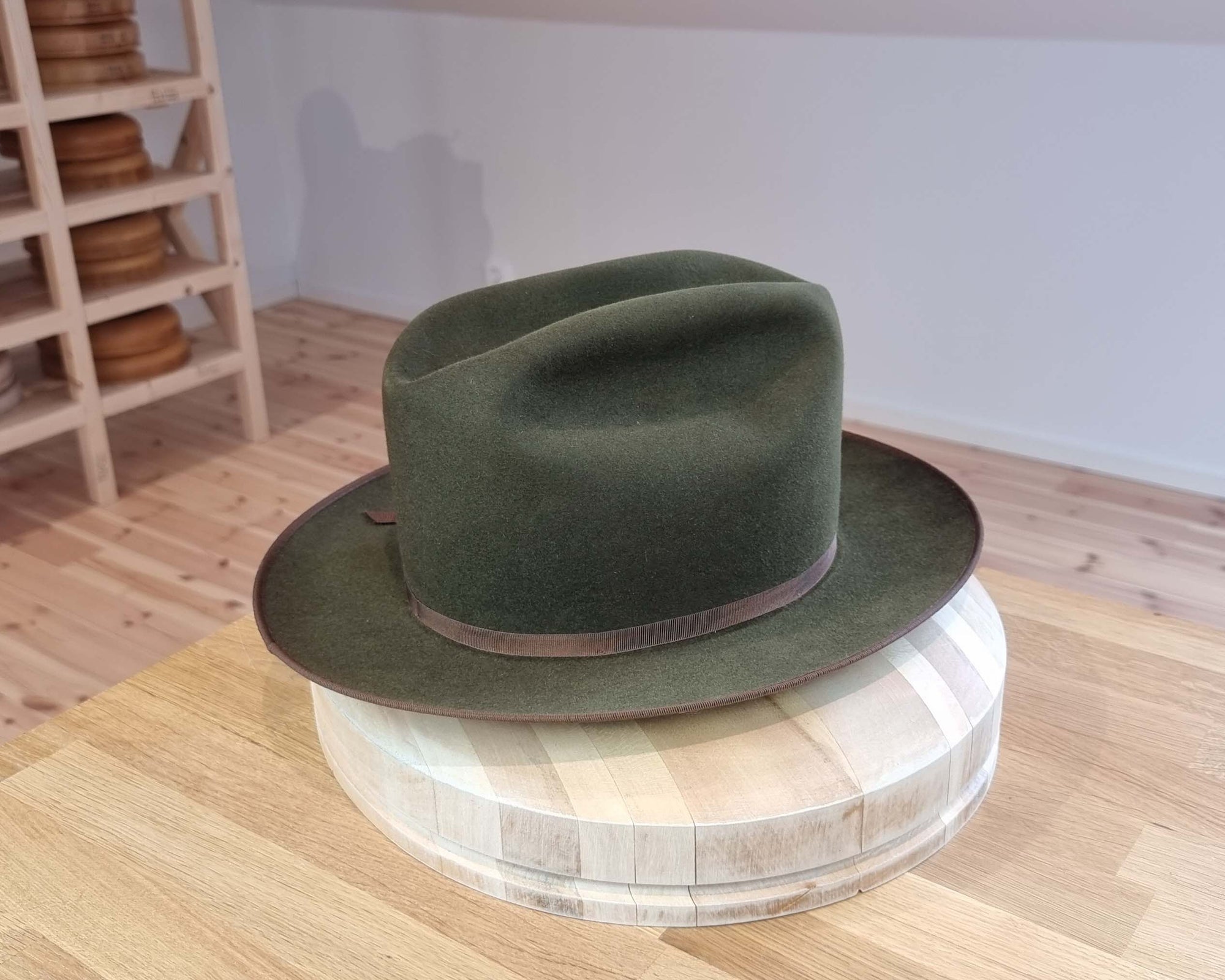 OPEN ROAD HAT | RABBIT & HARE DELUXE BLEND | MOSS GREEN COLOR | SIZE 59, US 7 3/8