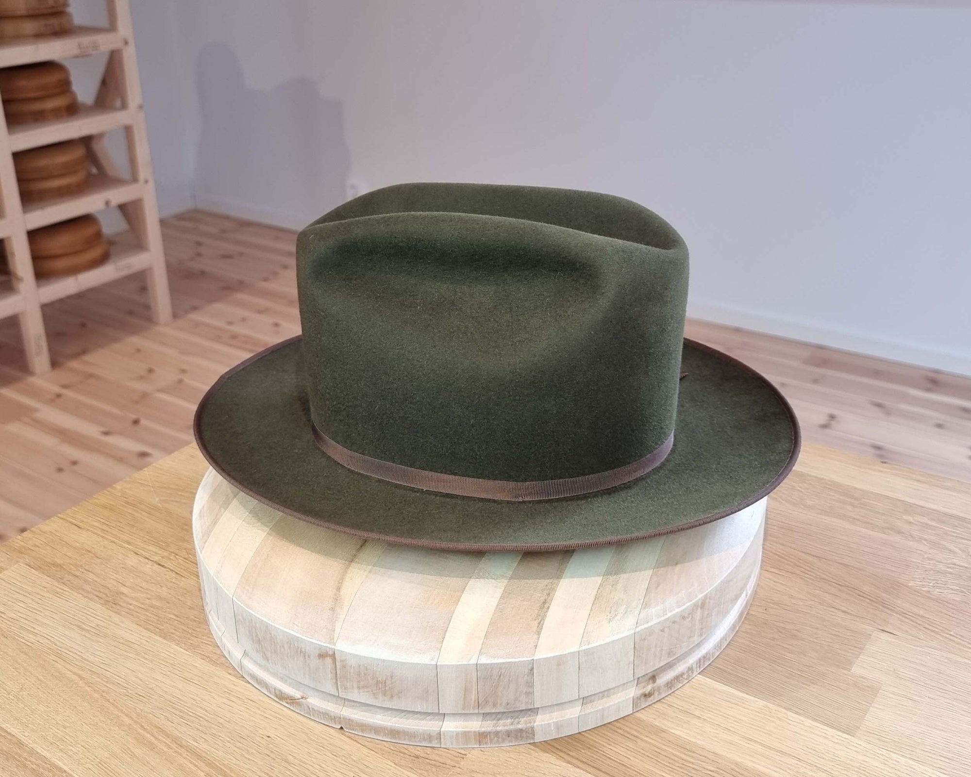 OPEN ROAD HAT | RABBIT & HARE DELUXE BLEND | MOSS GREEN COLOR | SIZE 59, US 7 3/8