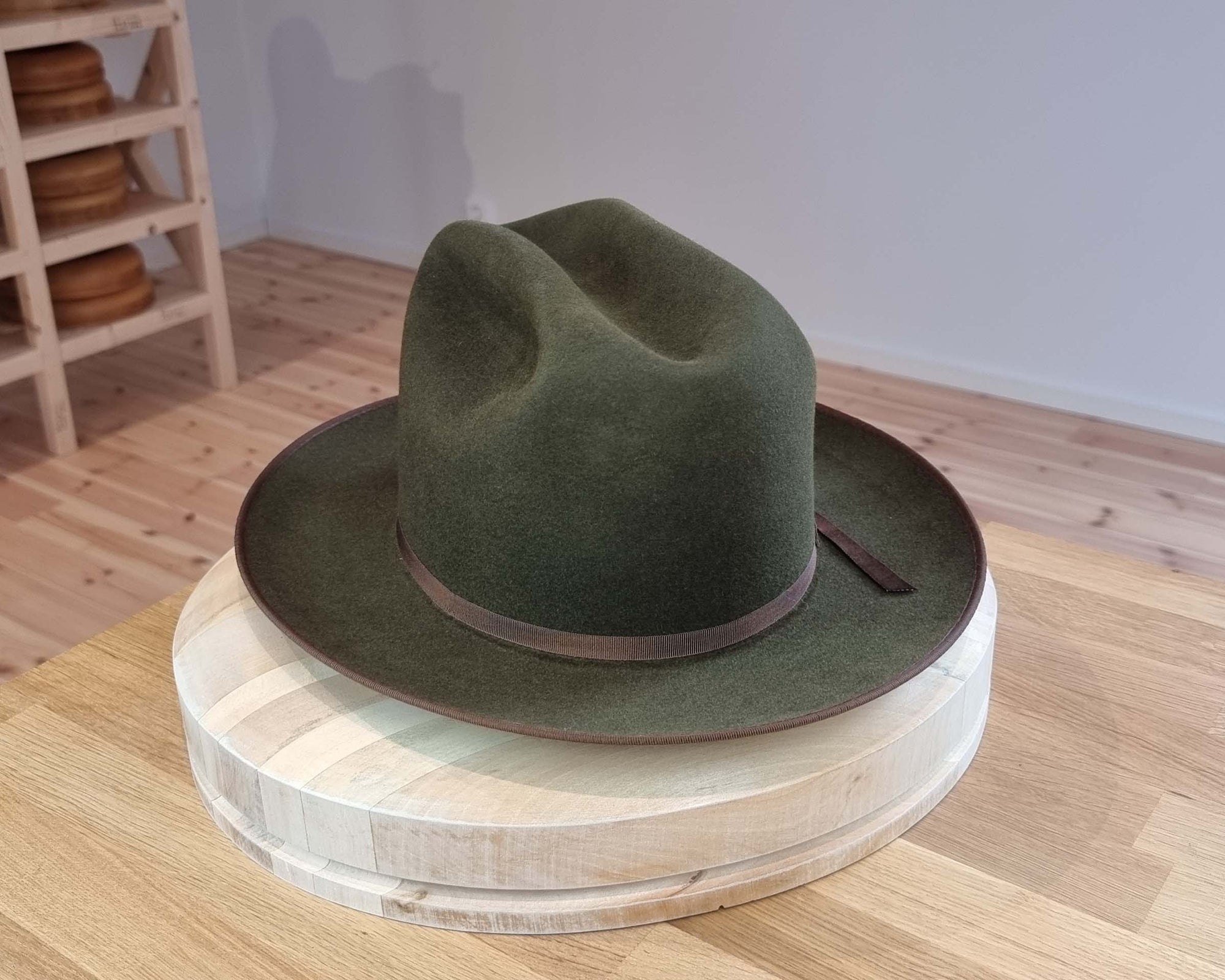 OPEN ROAD HAT | RABBIT & HARE DELUXE BLEND | MOSS GREEN COLOR | SIZE 59, US 7 3/8