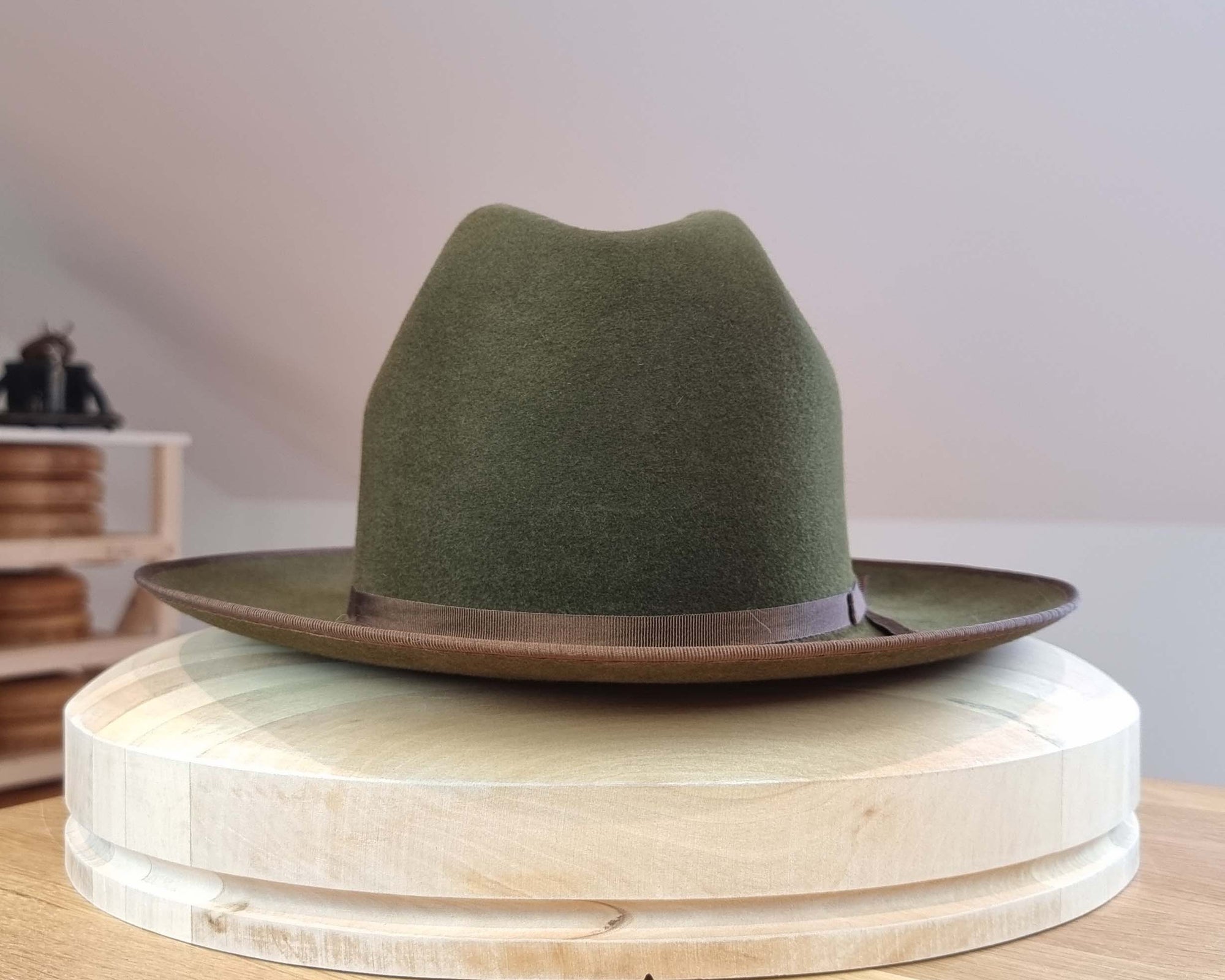 OPEN ROAD HAT | RABBIT & HARE DELUXE BLEND | MOSS GREEN COLOR | SIZE 59, US 7 3/8