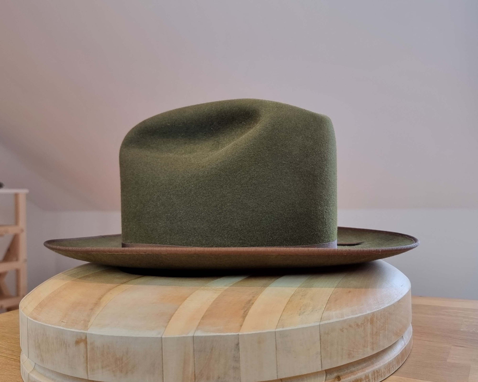 OPEN ROAD HAT | RABBIT & HARE DELUXE BLEND | MOSS GREEN COLOR | SIZE 59, US 7 3/8