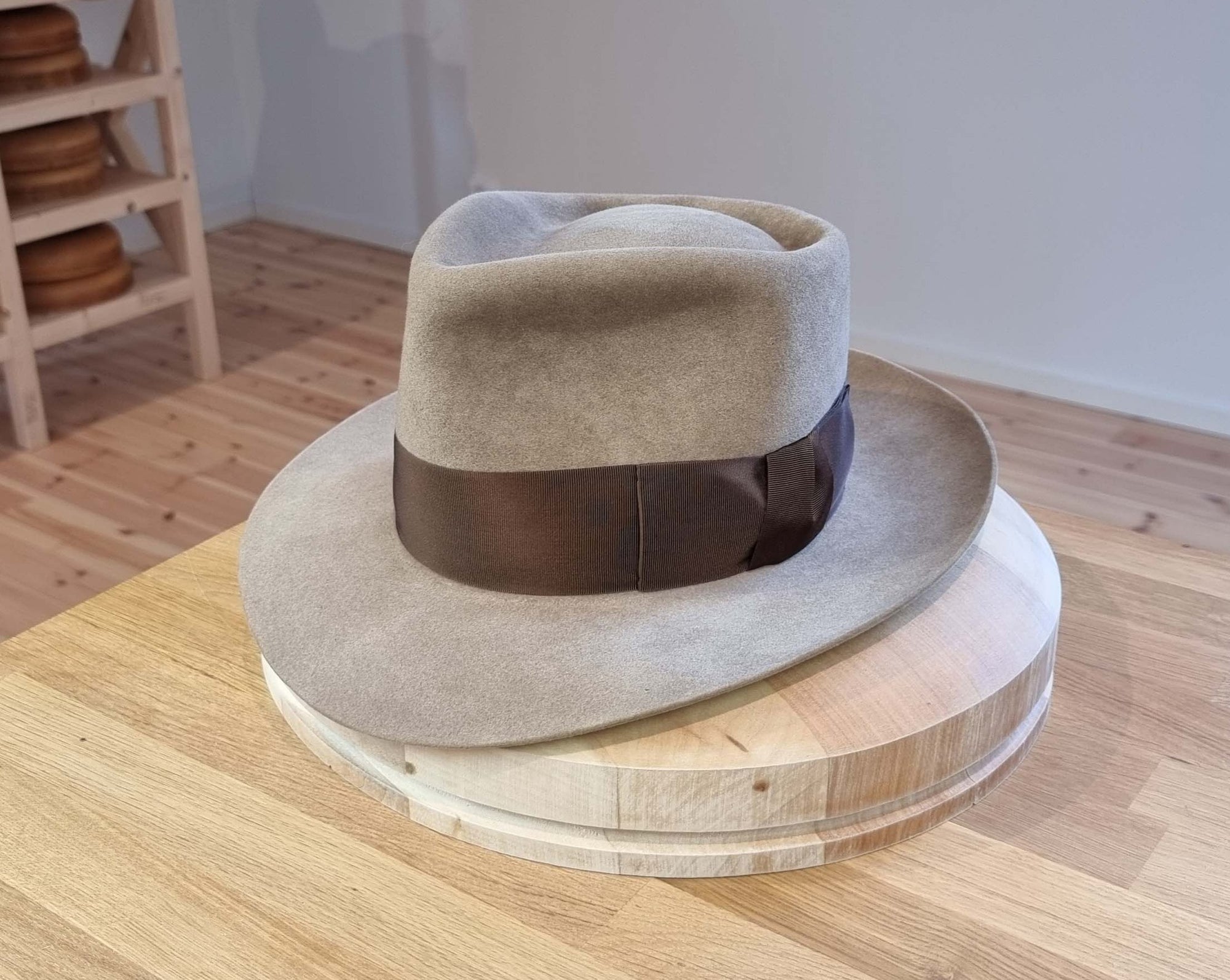 WHIPPET FEDORA | 100X NUTRIA | DRIFTWOOD COLOR | SIZE 58, US 7 1/4