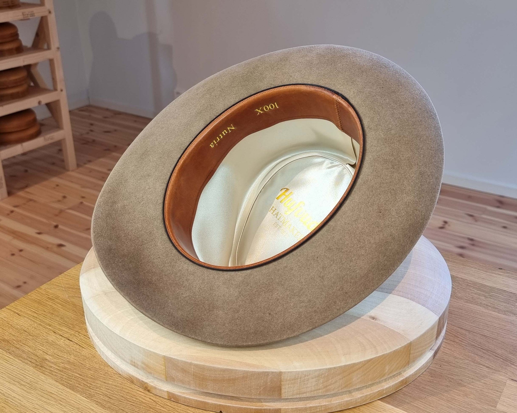 WHIPPET FEDORA | 100X NUTRIA | DRIFTWOOD COLOR | SIZE 58, US 7 1/4