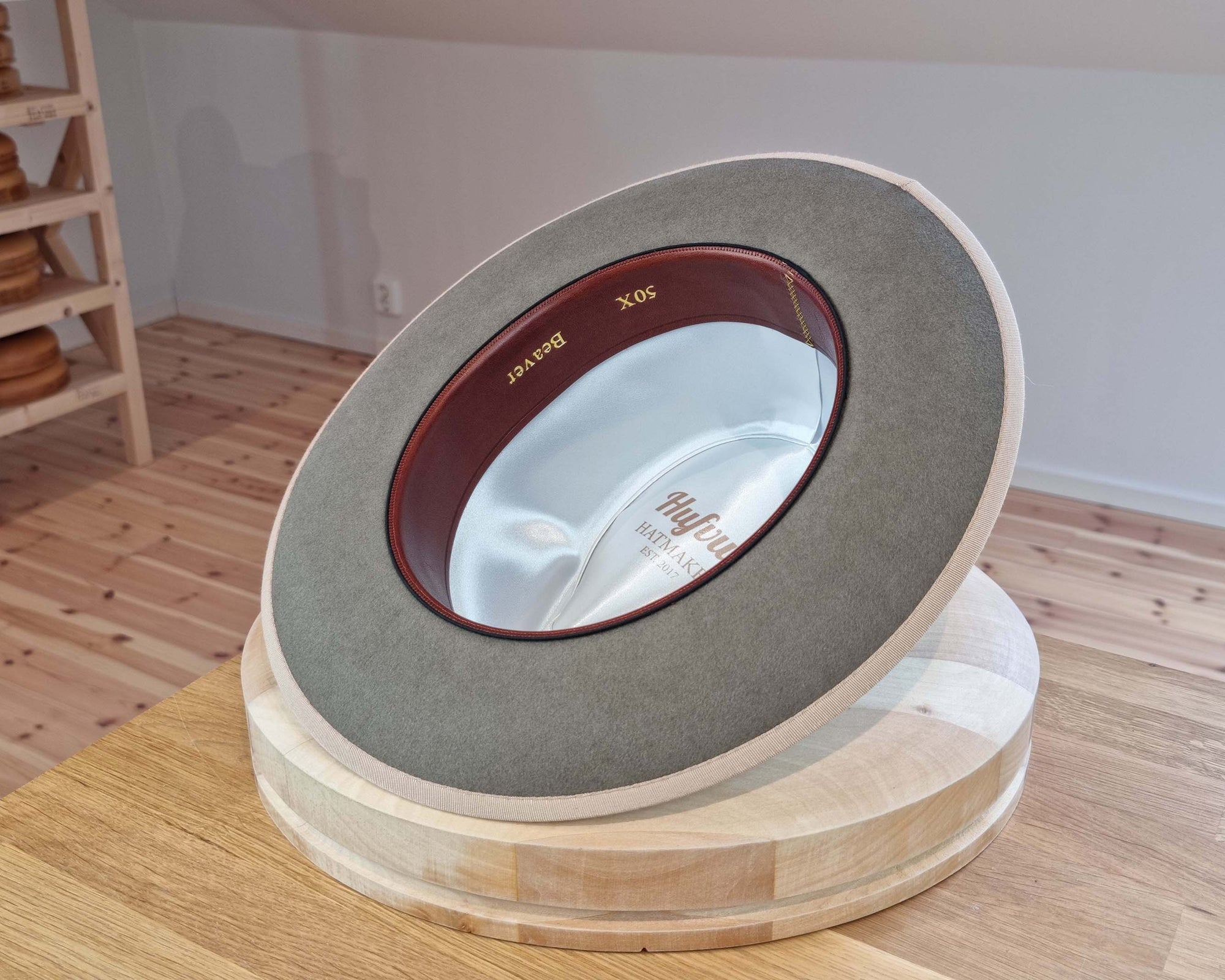 CAGNEY FEDORA | STONE COLOR | 50X BEAVER BLEND | SIZE 61, US 7 5/8