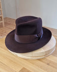 LEIFUR FEDORA | 100X BEAVER | OXBLOOD | SIZE 58, US 7 1/4