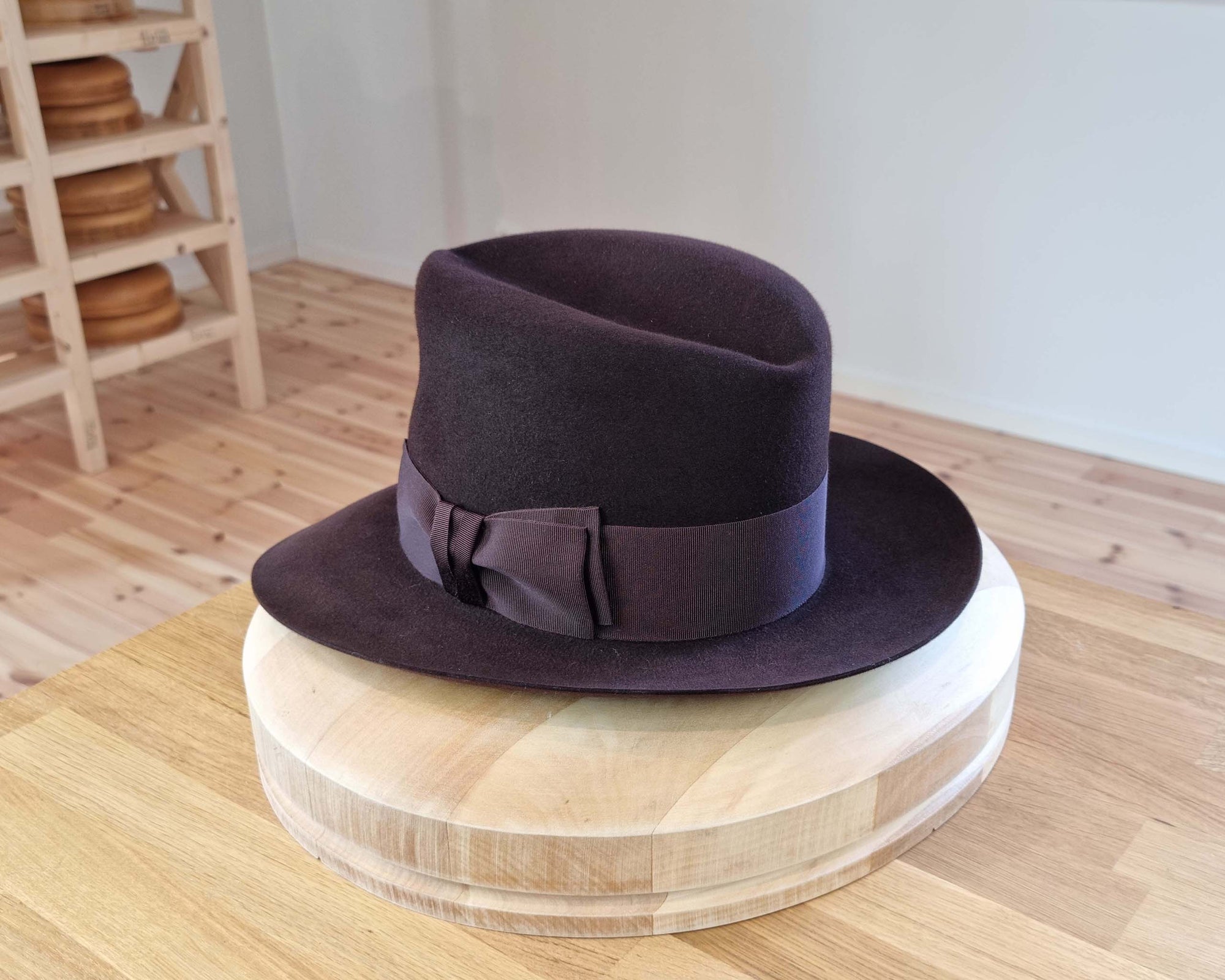 LEIFUR FEDORA | 100X BEAVER | OXBLOOD | SIZE 58, US 7 1/4