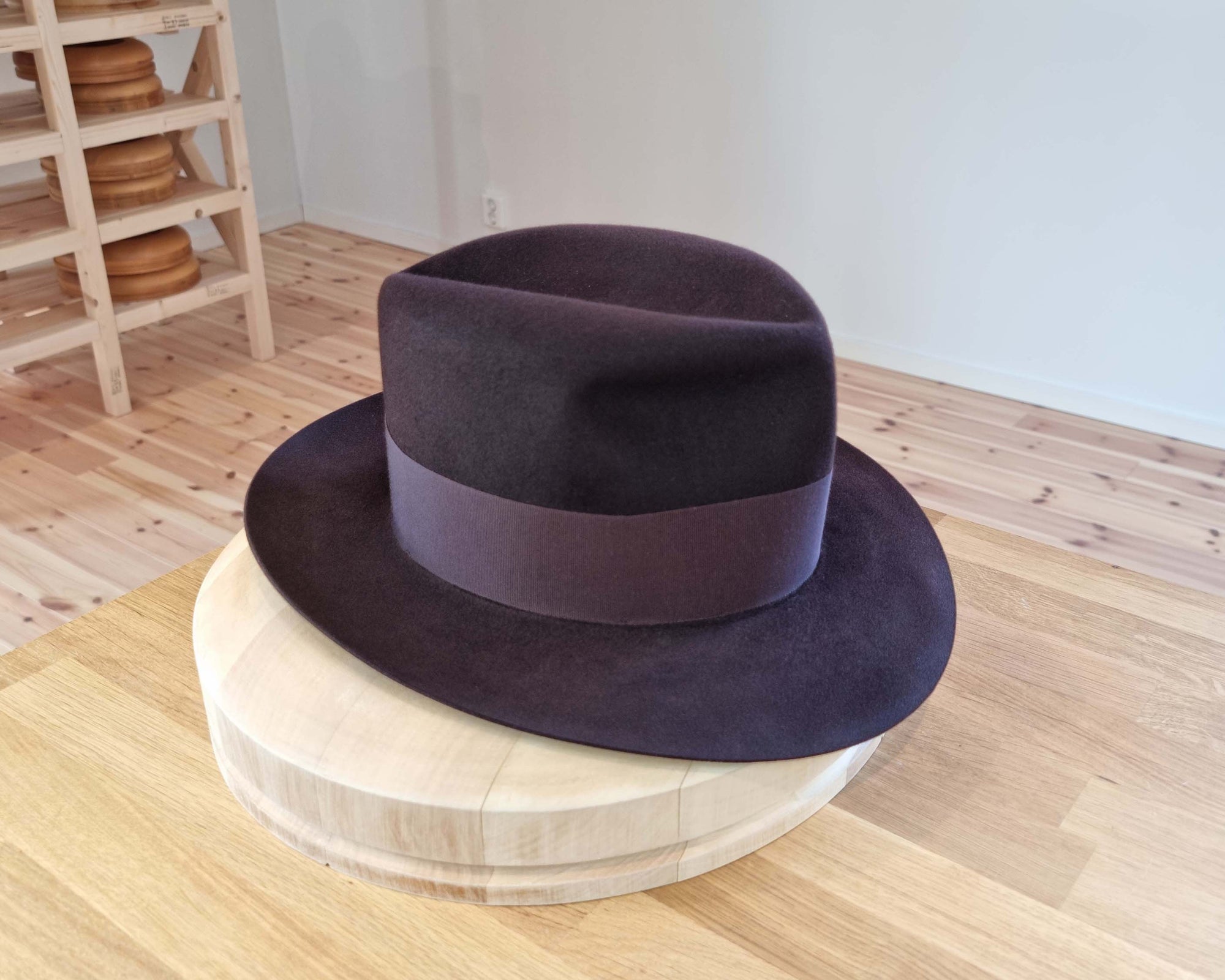 LEIFUR FEDORA | 100X BEAVER | OXBLOOD | SIZE 58, US 7 1/4