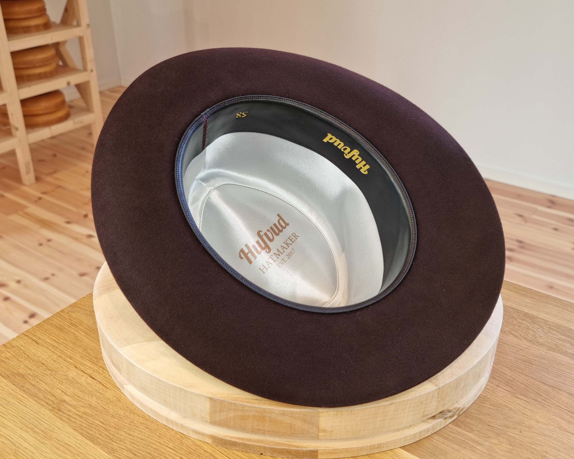 LEIFUR FEDORA | 100X BEAVER | OXBLOOD | SIZE 58, US 7 1/4