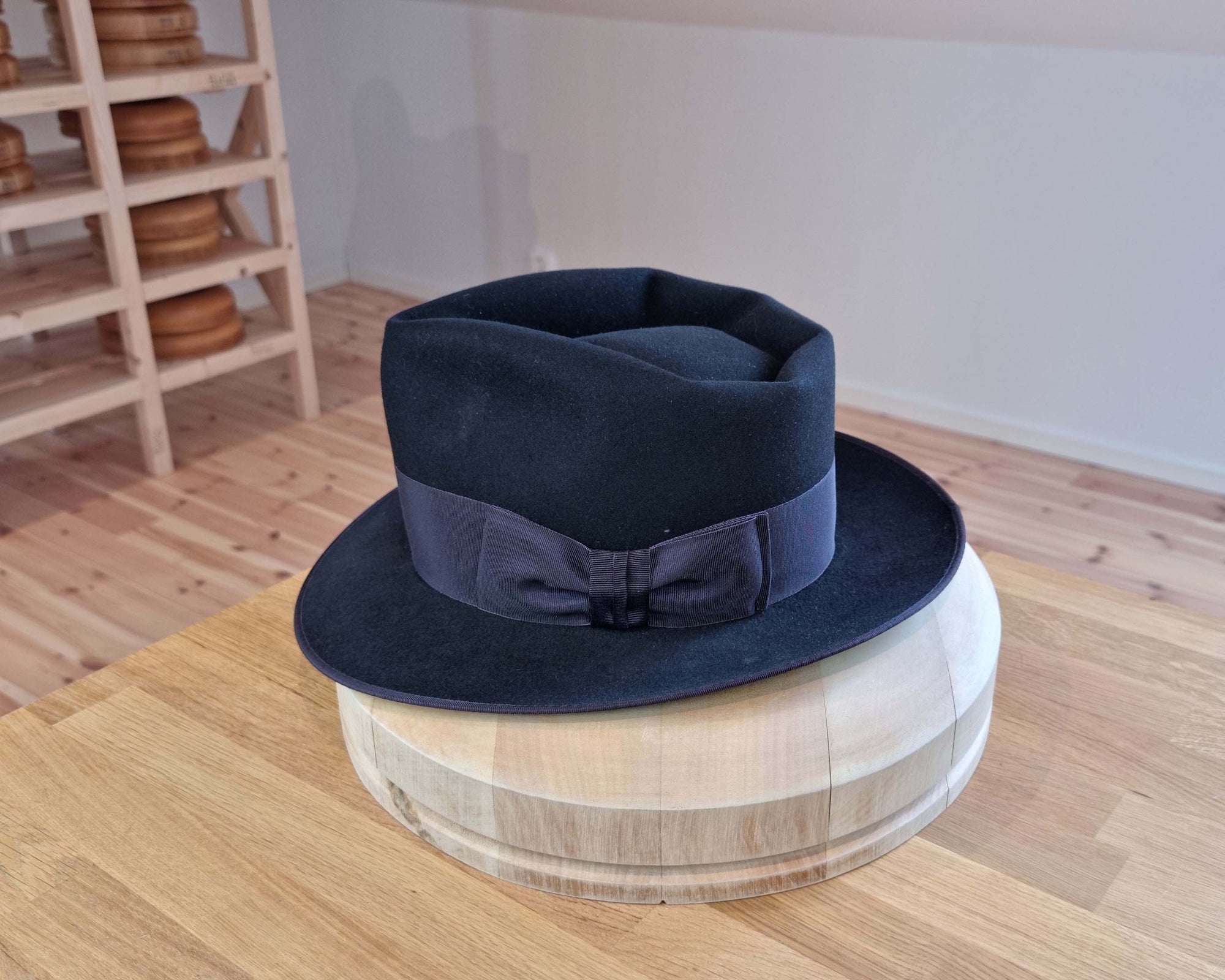 BOGART FEDORA | 50X BEAVER BLEND | BLACK |  SIZE 58, US 7 1/4
