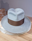 LEIFUR Lucky FEDORA | 50X BEAVER BLEND | DOVE GRAY COLOR | SIZE 59, US 7 3/8