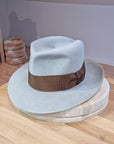 LEIFUR Lucky FEDORA | 50X BEAVER BLEND | DOVE GRAY COLOR | SIZE 59, US 7 3/8