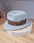 LEIFUR Lucky FEDORA | 50X BEAVER BLEND | DOVE GRAY COLOR | SIZE 59, US 7 3/8