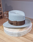 LEIFUR Lucky FEDORA | 50X BEAVER BLEND | DOVE GRAY COLOR | SIZE 59, US 7 3/8
