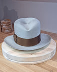 LEIFUR Lucky FEDORA | 50X BEAVER BLEND | DOVE GRAY COLOR | SIZE 59, US 7 3/8