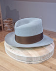 LEIFUR Lucky FEDORA | 50X BEAVER BLEND | DOVE GRAY COLOR | SIZE 59, US 7 3/8