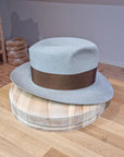 LEIFUR Lucky FEDORA | 50X BEAVER BLEND | DOVE GRAY COLOR | SIZE 59, US 7 3/8