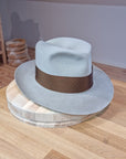 LEIFUR Lucky FEDORA | 50X BEAVER BLEND | DOVE GRAY COLOR | SIZE 59, US 7 3/8