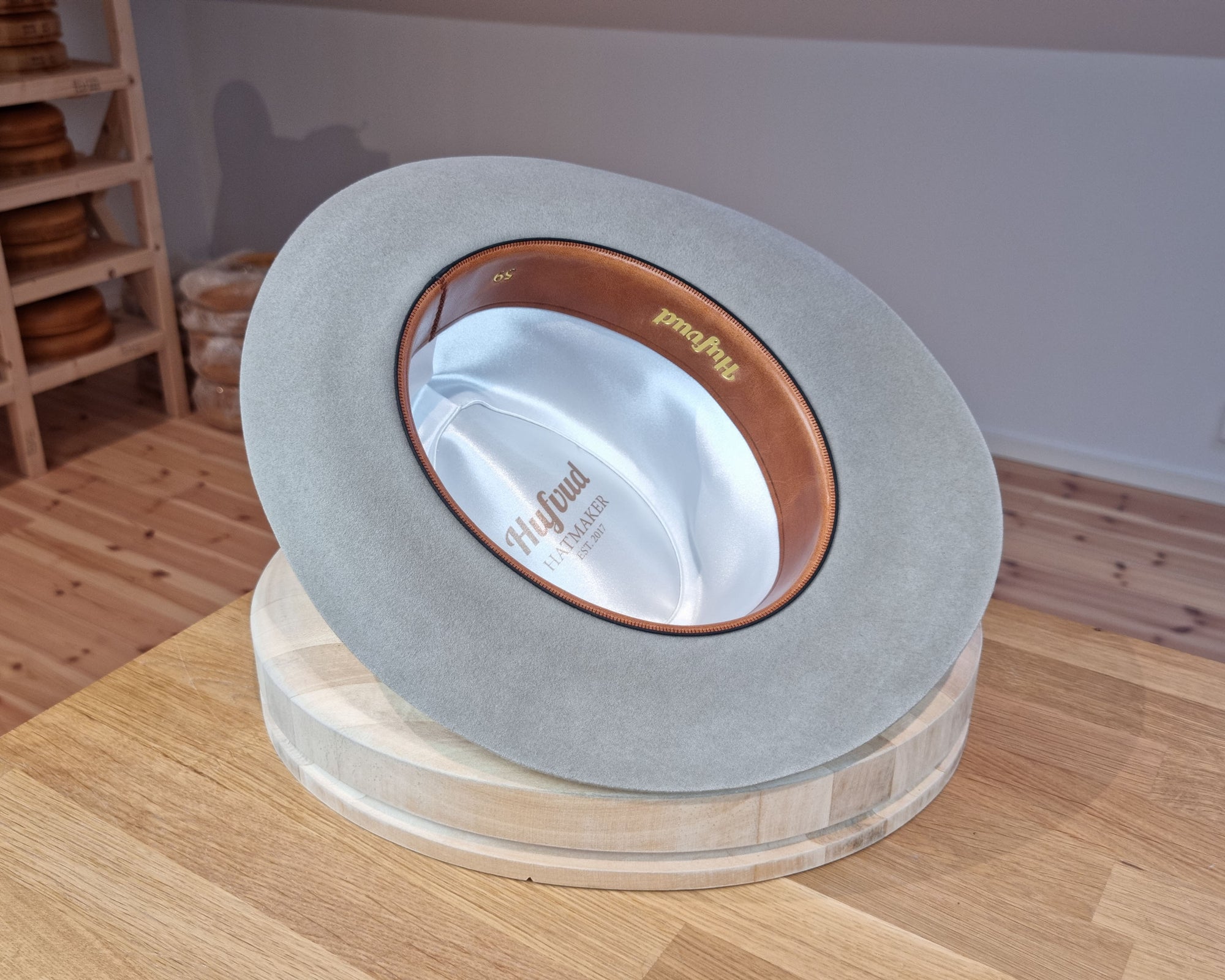 LEIFUR Lucky FEDORA | 50X BEAVER BLEND | DOVE GRAY COLOR | SIZE 59, US 7 3/8