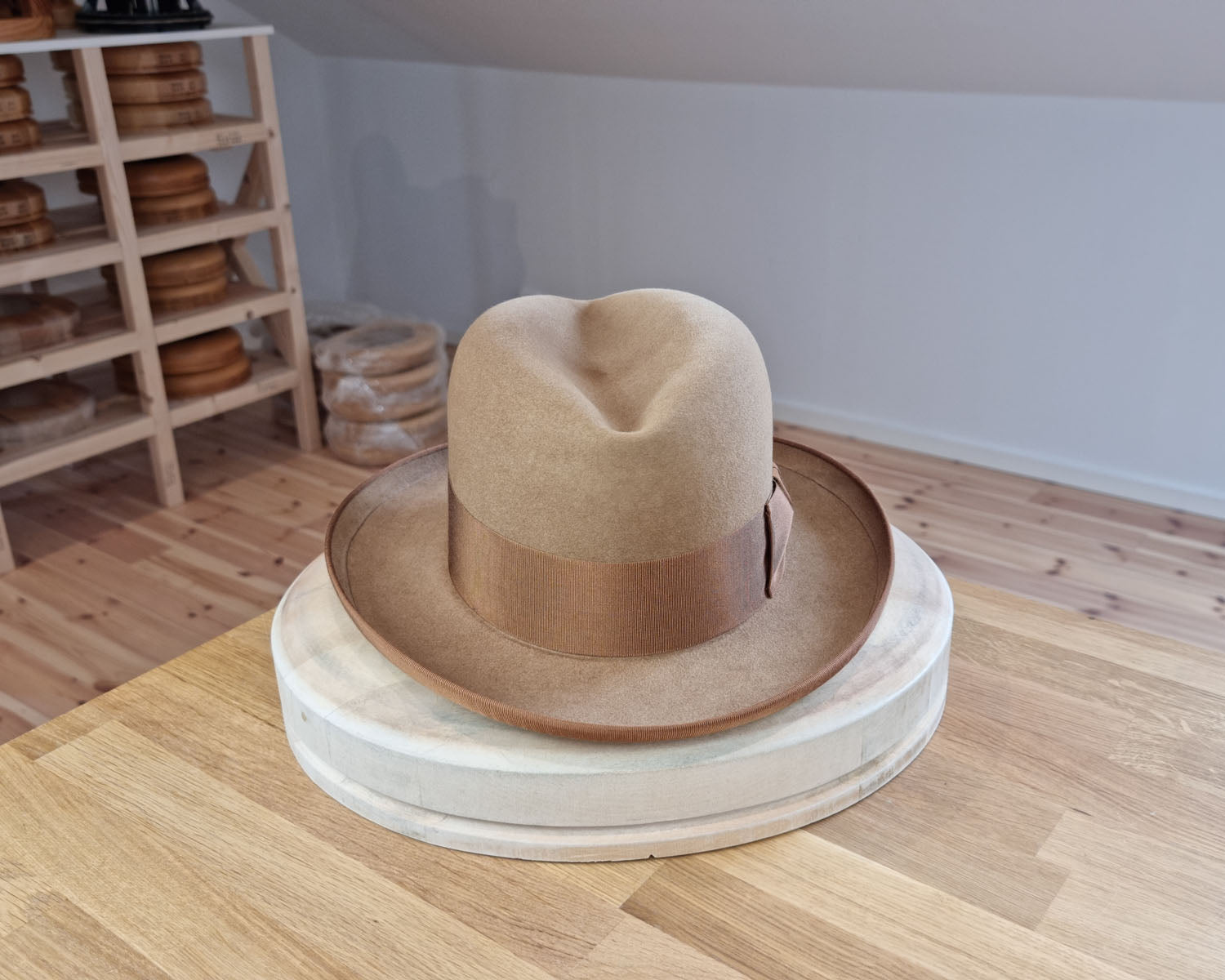 SVEN HOMBURG | 50X BEAVER BLEND | CAMEL COLOR | SIZE 59, US 7 3/8