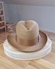 SVEN HOMBURG | 50X BEAVER BLEND | CAMEL COLOR | SIZE 59, US 7 3/8