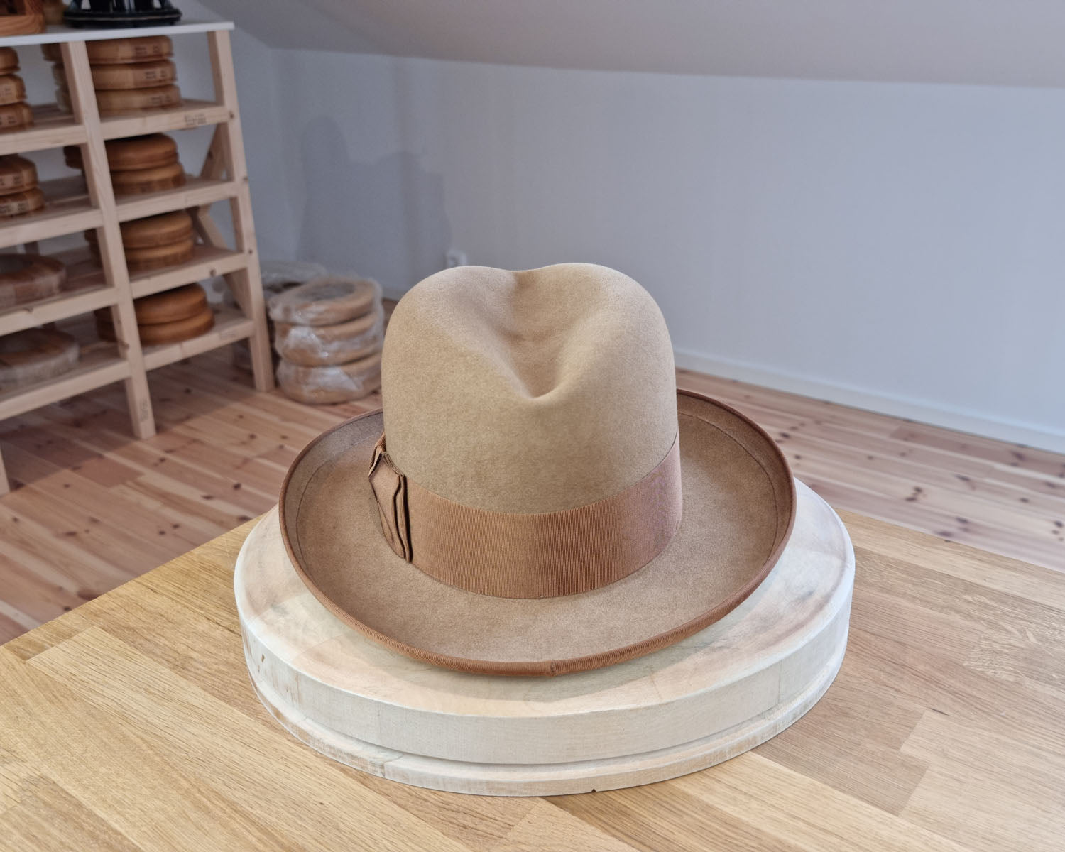 SVEN HOMBURG | 50X BEAVER BLEND | CAMEL COLOR | SIZE 59, US 7 3/8