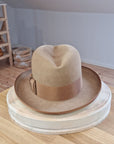SVEN HOMBURG | 50X BEAVER BLEND | CAMEL COLOR | SIZE 59, US 7 3/8