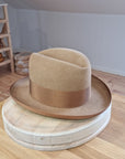 SVEN HOMBURG | 50X BEAVER BLEND | CAMEL COLOR | SIZE 59, US 7 3/8