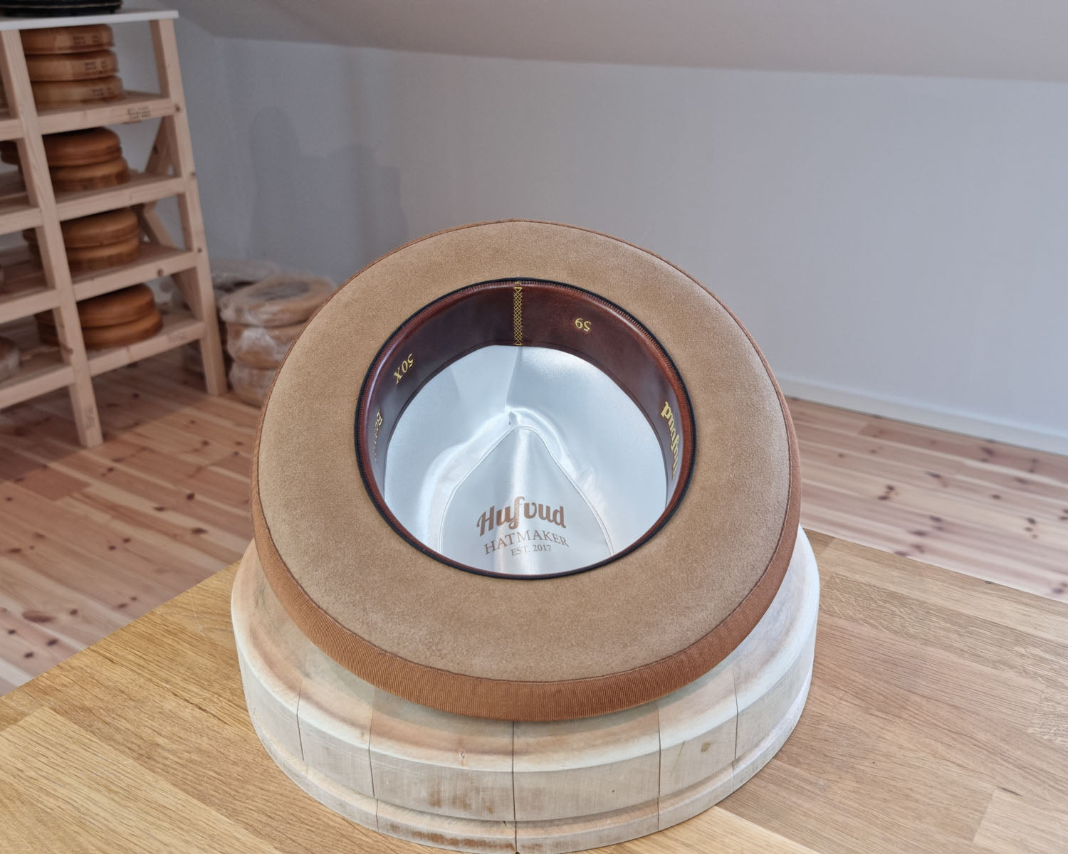 SVEN HOMBURG | 50X BEAVER BLEND | CAMEL COLOR | SIZE 59, US 7 3/8