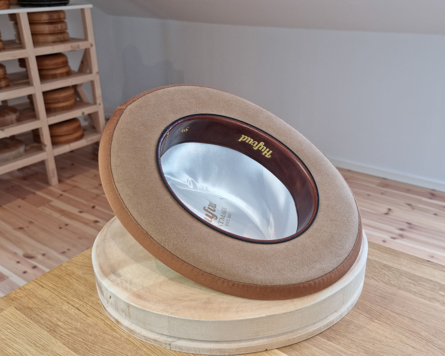 SVEN HOMBURG | 50X BEAVER BLEND | CAMEL COLOR | SIZE 59, US 7 3/8