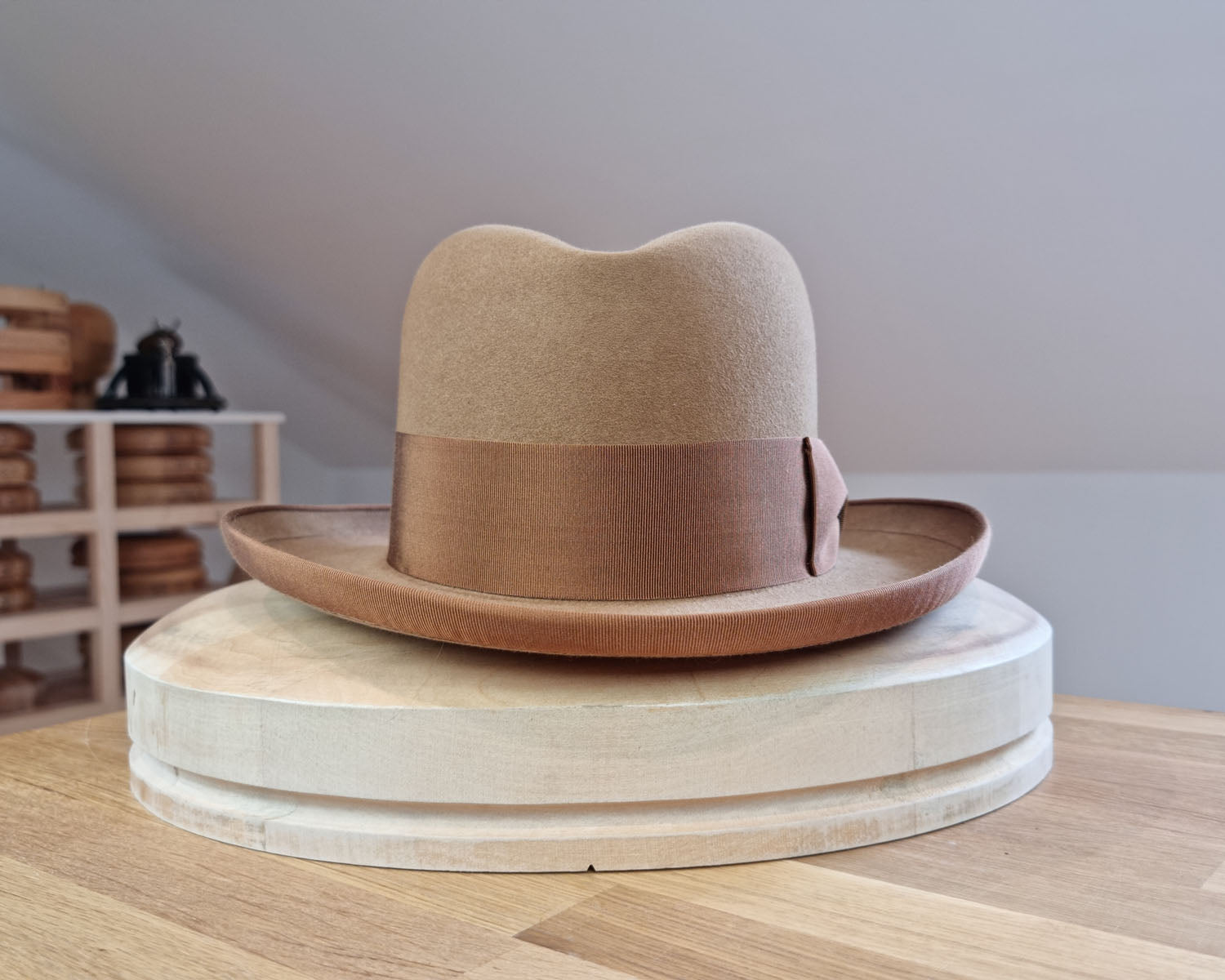 SVEN HOMBURG | 50X BEAVER BLEND | CAMEL COLOR | SIZE 59, US 7 3/8