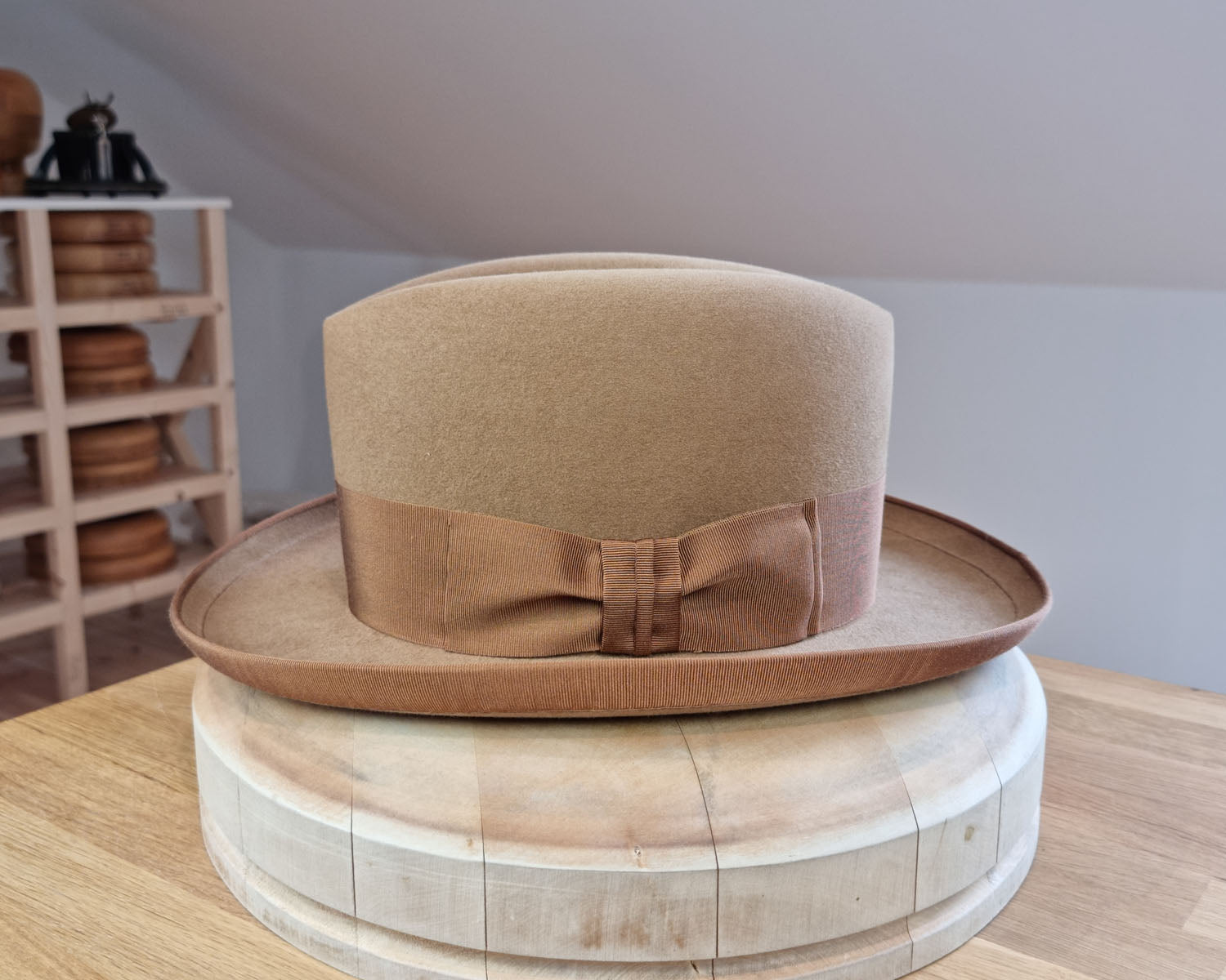 SVEN HOMBURG | 50X BEAVER BLEND | CAMEL COLOR | SIZE 59, US 7 3/8