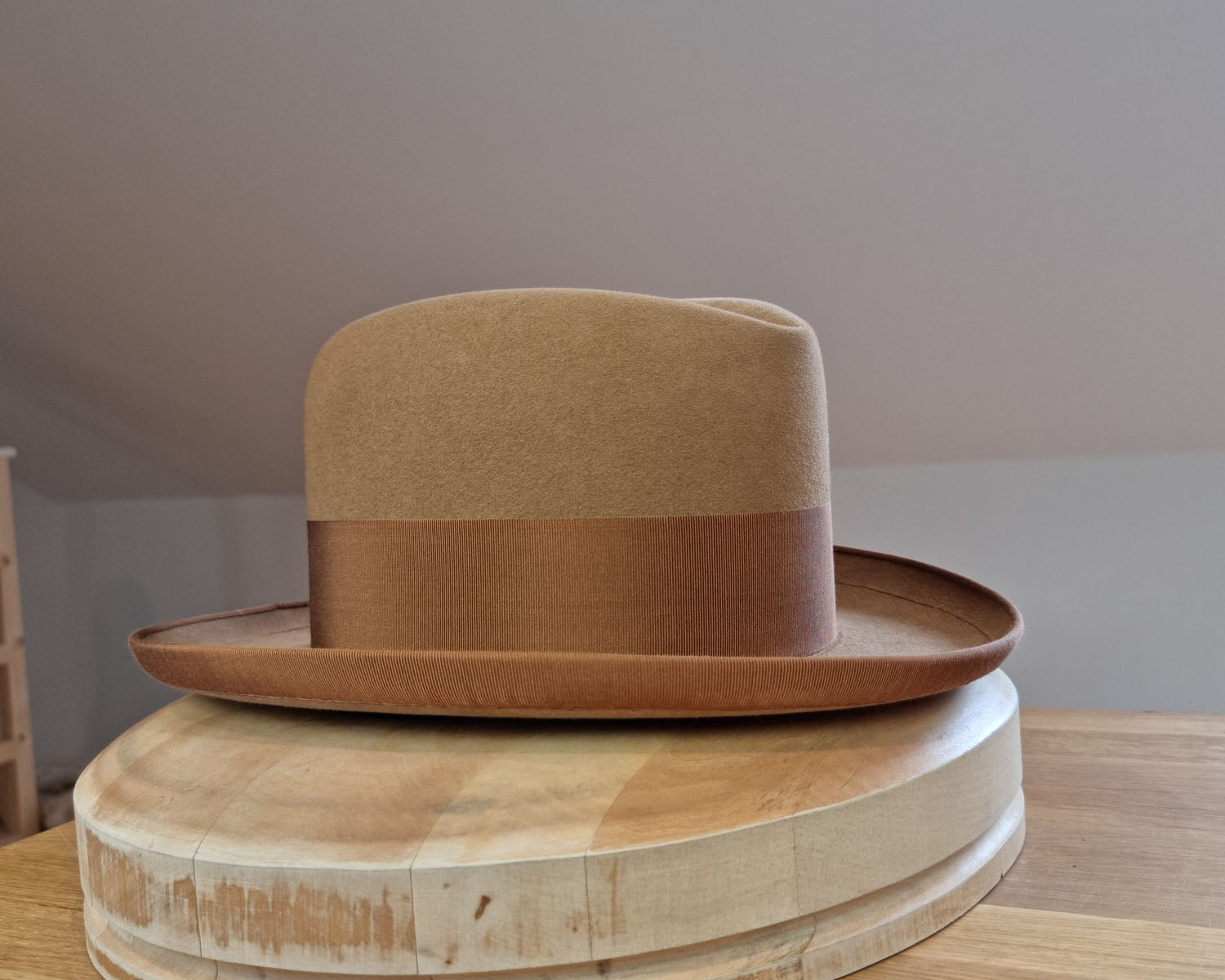 SVEN HOMBURG | 50X BEAVER BLEND | CAMEL COLOR | SIZE 59, US 7 3/8