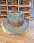 WHIPPET FEDORA | 100X NUTRIA | SAGE COLOR | SIZE 59, US 7 3/8