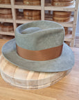 WHIPPET FEDORA | 100X NUTRIA | SAGE COLOR | SIZE 59, US 7 3/8