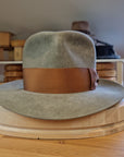 WHIPPET FEDORA | 100X NUTRIA | SAGE COLOR | SIZE 59, US 7 3/8