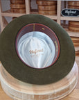 BOGART FEDORA | DELUXE RABBIT & HARE BLEND | MOSS GREEN COLOR | SIZE 58, US 7 1/4