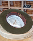 BOGART FEDORA | DELUXE RABBIT & HARE BLEND | MOSS GREEN COLOR | SIZE 58, US 7 1/4