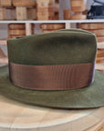 BOGART FEDORA | DELUXE RABBIT & HARE BLEND | MOSS GREEN COLOR | SIZE 58, US 7 1/4