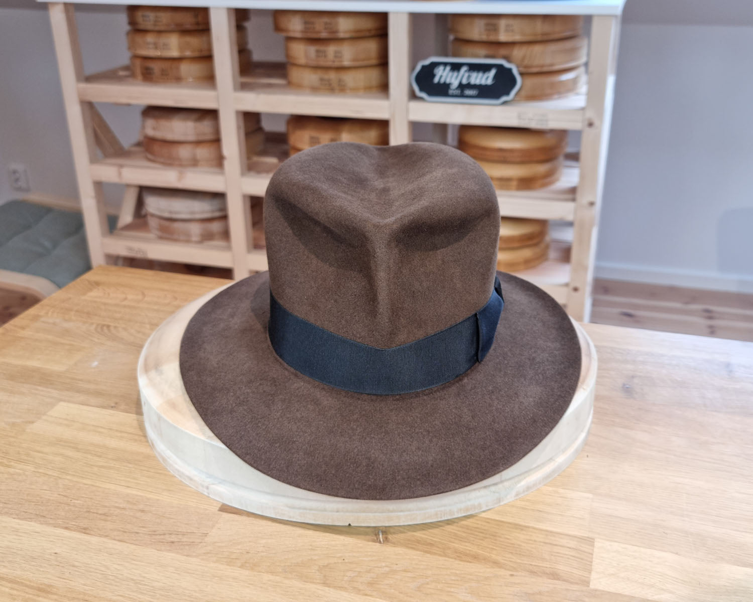 LEIFUR Lucky FEDORA | 50X BEAVER BLEND | SABLE BROWN | SIZE 59, US 7 3/8