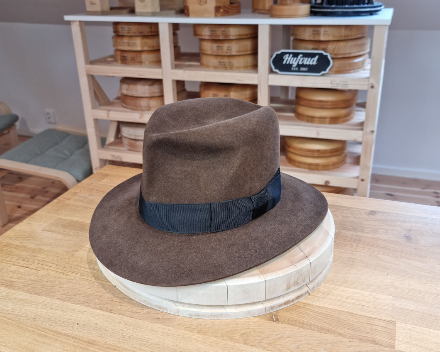 LEIFUR Lucky FEDORA | 50X BEAVER BLEND | SABLE BROWN | SIZE 59, US 7 3/8