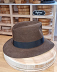 LEIFUR Lucky FEDORA | 50X BEAVER BLEND | SABLE BROWN | SIZE 59, US 7 3/8