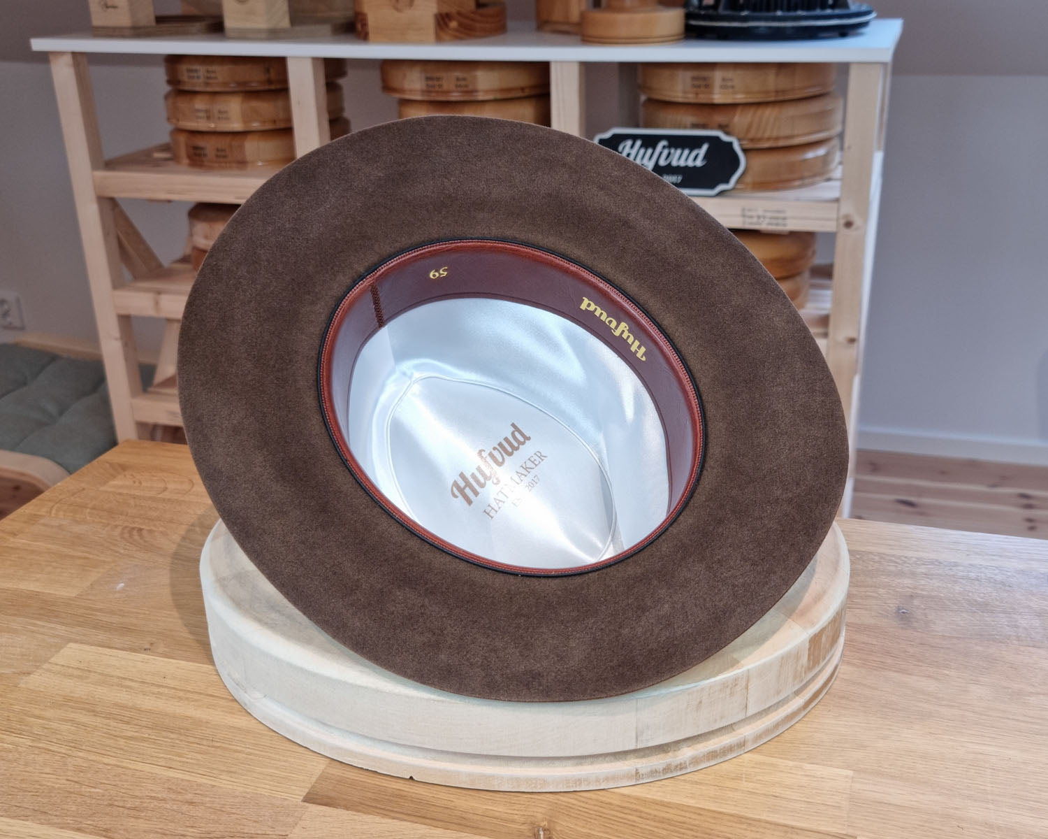 LEIFUR Lucky FEDORA | 50X BEAVER BLEND | SABLE BROWN | SIZE 59, US 7 3/8